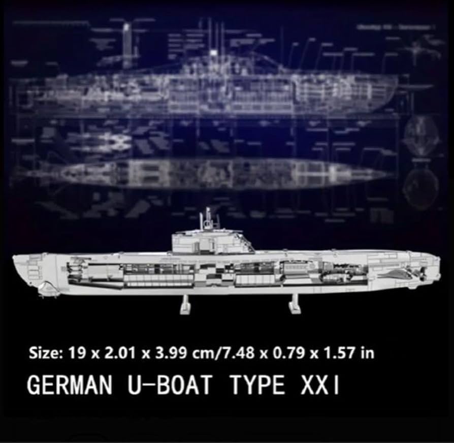 Amazon | uボートxxiの金属モデル 組立てキット ドイツ潜水艦